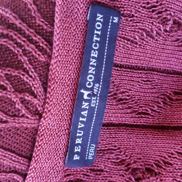 PERUVIAN CONNECTION Bedelia Pima Cotton Sweater Dress sz M Women's - Picture 9 of 12